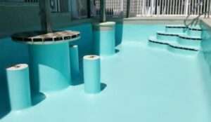 pool epoxy in use